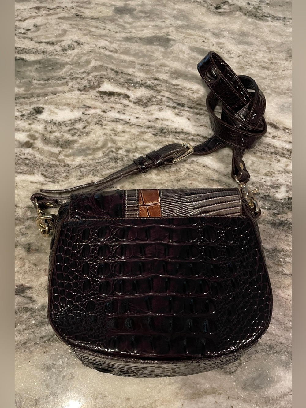 NWOT Brahmin Tillie Embossed Leather Crossbody Bag - Picture 4 of 10